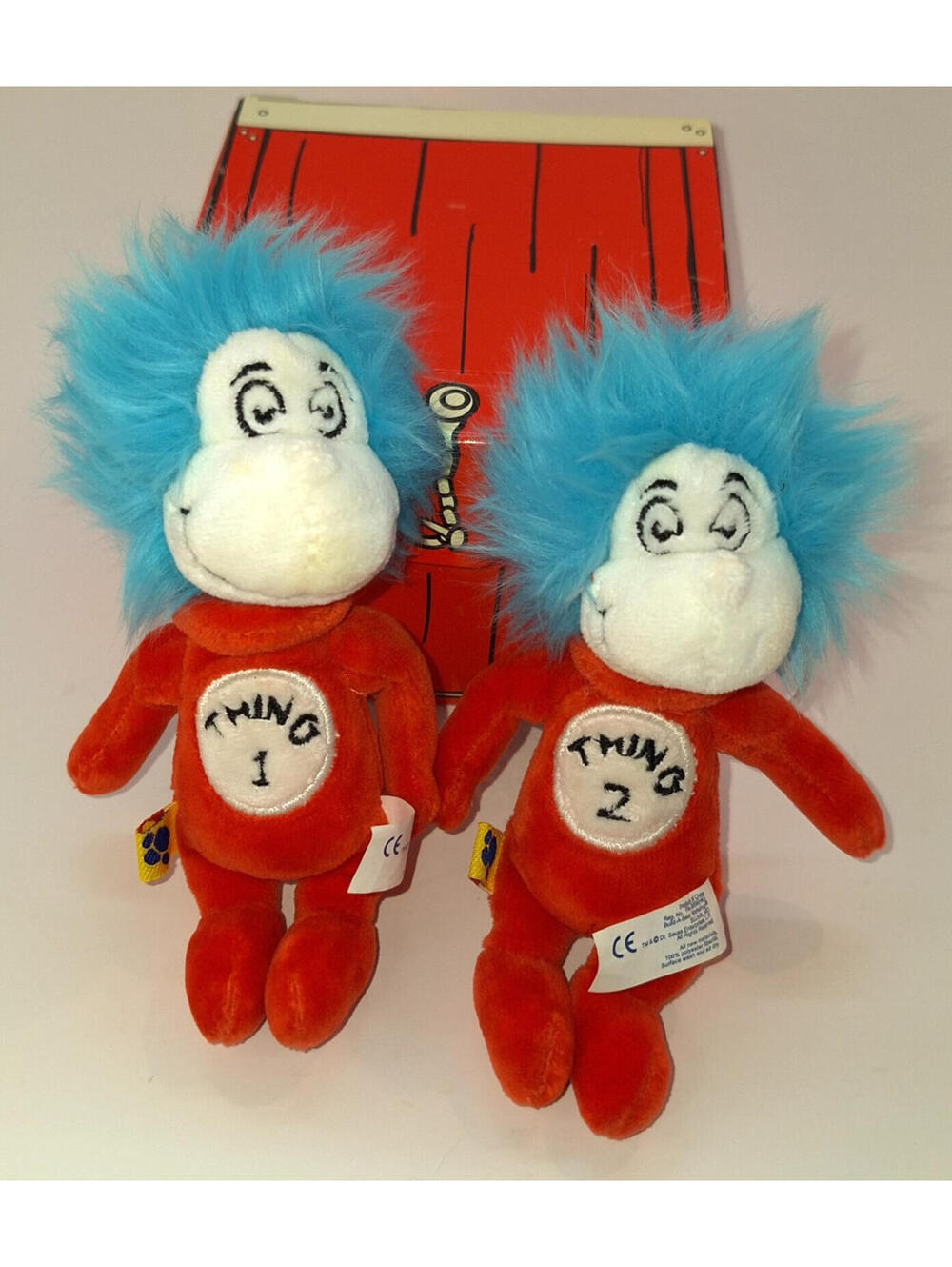 Dr. Seuss Thing One & Thing Two Crate by Build-A-Bear Workshop 2007, 3 Piece Set